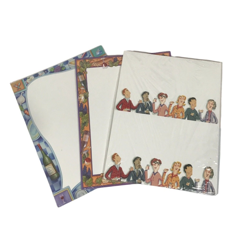 Gibson Greetings Imprintable Specialty Papers Wine Food Party 50 Cards 5.5x8.5